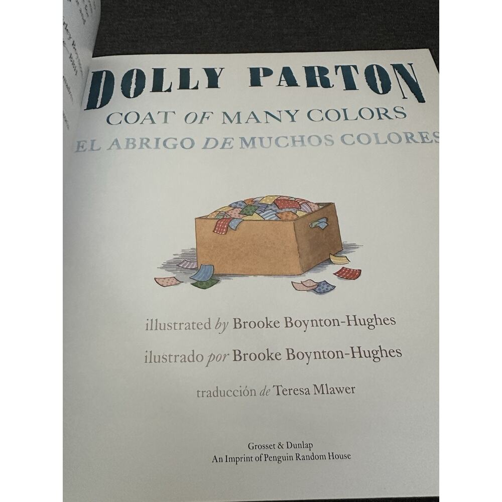 Dolly Parton Coat of Many Colors El Abrigo de Muchos Colores Bilingual Book - Picture 4 of 7